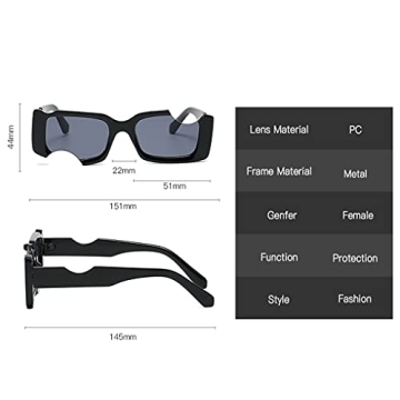 Unique Irregular Square Sunglasses with UV400 Protection