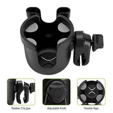 Accmor Stroller Cup Holder with Phone Holder for All Strollers