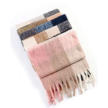 SUNNSET Women's Classic Plaid Scarf for Warmth and Style