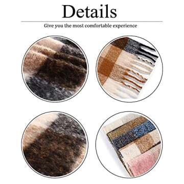 SUNNSET Women's Classic Plaid Scarf for Warmth and Style