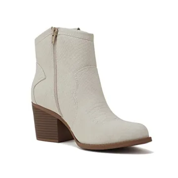 Soda Women’s Western Stitched Ankle Boots Stylish and Comfortable