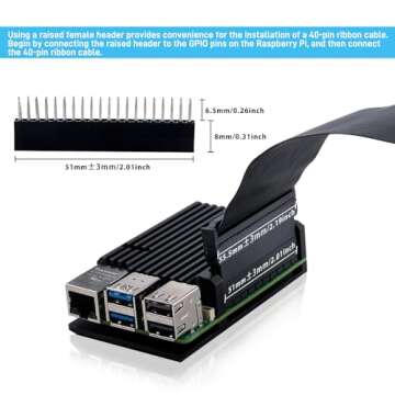 GeeekPi Aluminum Heatsink Case for Raspberry Pi 5, Aluminum Alloy Armor Case, Passive Cooling Case for Raspberry Pi 5 4GB/8GB (Raspberry Pi NOT Included)