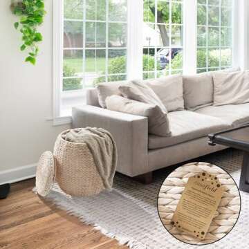 Casafield Handwoven Round Storage Basket with Lid