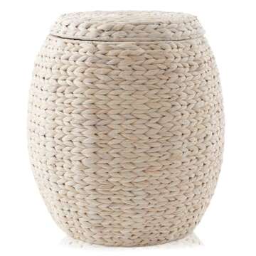 Casafield Handwoven Round Storage Basket with Lid