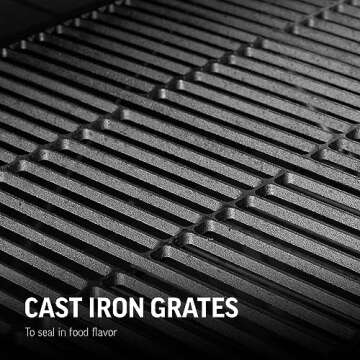 Char-Griller® Portable Charcoal Grill and Side Fire Box Attachment for Texas-Style Offset Smoking Methods with 250 Cooking Square Inches in Black, Model E82424