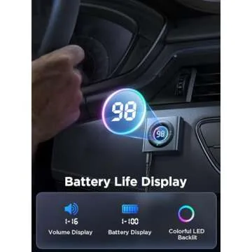 Bluetooth 5.4 Car Adapter with Long Battery Life and Noise Cancelling