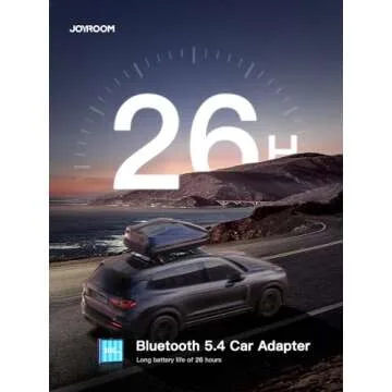 Bluetooth 5.4 Car Adapter with Long Battery Life and Noise Cancelling