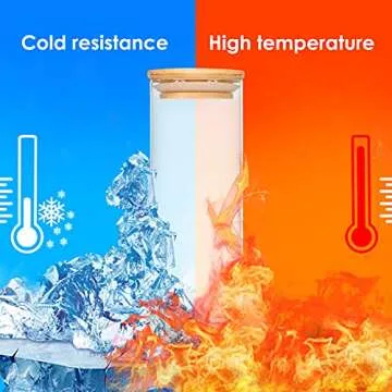 Glass Food Storage Containers Jars with Airtight Bamboo Lid 30 oz 8 pcs, 890 ml Pantry Organization Jar, Glass Terrarium with Lid, Spice, Flour and Sugar Container, Canister Set for Kitchen Counter