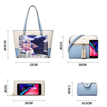 Chic Women Handbags Tote Bag Set - 4 Piece Style Suite
