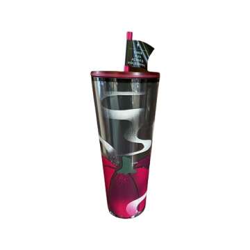 Starbucks 2023 Fall Halloween Glow in the Dark Hologram Tumbler Cup, 24 fl oz, Venti