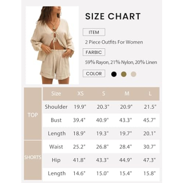 Nicfazy Women's Summer 2 Piece Outfit - Lightweight Comfort