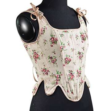Womens Sexy Bustier Corset Top - Vintage Floral Crop Top