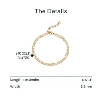 PAVOI 14K Gold Plated Adjustable Bracelet Elegant Sustainable Jewelry