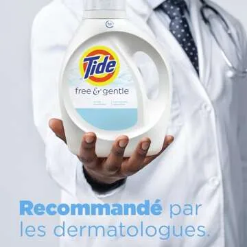 Tide Free & Gentle Liquid Laundry Detergent, 100 Loads, 132 fl oz, Tide Laundry Detergent, Clean Laundry Detergent