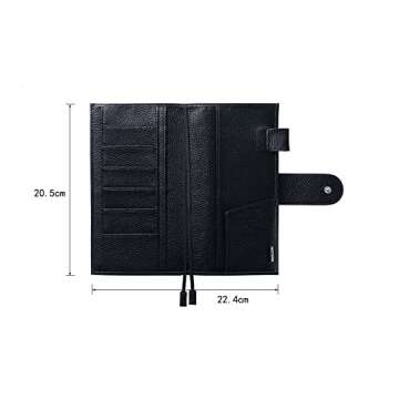 Moterm Leather Cover for Hobonichi Weeks - Fits Hobonichi Weeks/Weeks Mega, with Back Pocket (Pebble...