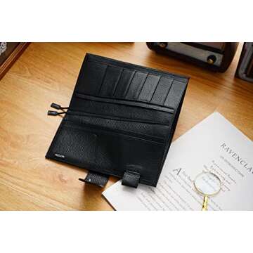 Moterm Leather Cover for Hobonichi Weeks - Fits Hobonichi Weeks/Weeks Mega, with Back Pocket (Pebbled-Black)