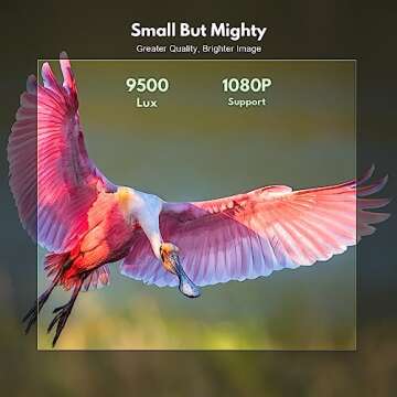 Mini Projector, 2023 Projector with WiFi and Bluetooth, Movie Projector, 1080P Full HD Supported Outdoor Projector, Portable Projector Compatible with Android/iOS/Windows/TV Stick/HDMI/USB