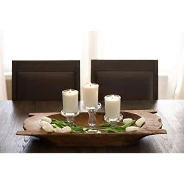 Red Barn Candle Company - 28" x 12" x 4" - Eurostyle Trencher Rustic Wooden Dough Bowl With Handles - Bateas - Home Decoration Display Centerpiece - Handmade & Imported from Mexico (Large)