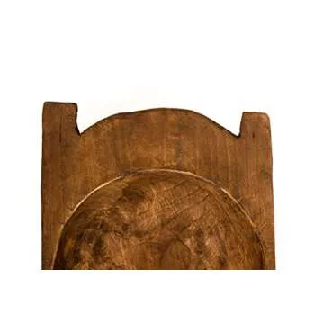 Red Barn Candle Company - 28" x 12" x 4" - Eurostyle Trencher Rustic Wooden Dough Bowl With Handles - Bateas - Home Decoration Display Centerpiece - Handmade & Imported from Mexico (Large)