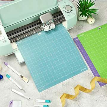 AIRCUT Cutting Mat for Cricut Maker/Explore Air 2/Air/One, 5 Pack Cutting Mat 12x12 Inch (StandardGr...