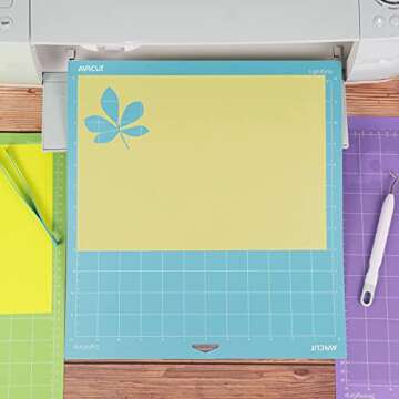 AIRCUT Cutting Mat for Cricut Maker/Explore Air 2/Air/One, 5 Pack Cutting Mat 12x12 Inch (StandardGrip, LightGrip, StrongGrip, FabricGrip) Variety Mats Quilting Mat Replacement Accessories for Cricut