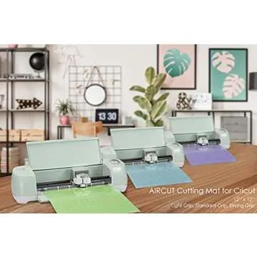 AIRCUT Cutting Mat for Cricut Maker/Explore Air 2/Air/One, 5 Pack Cutting Mat 12x12 Inch (StandardGrip, LightGrip, StrongGrip, FabricGrip) Variety Mats Quilting Mat Replacement Accessories for Cricut