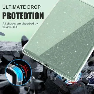 iDLEHANDS Clear Case for All-New Kindle Paperwhite 11th Gen 2021 & Signature Edition(6.8") - Lightweight, Scratch-Proof Silicone Back Cover, Clear Glitter