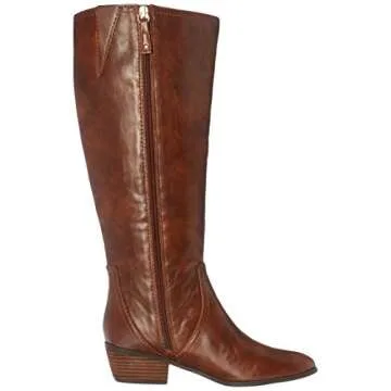 Dr. Scholl's Shoes womens Brilliance Wide Calf Riding Boot, Whiskey, 8 US