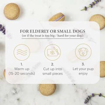 Bonne et Filou Dog Treats for Valentine Gourmet Dog Macarons Human Grade Dog Gift Box Healthy and Delicious Snacks for Small to Large Dogs All Natural Macaron Dog Cakes - Lavender 6 Count