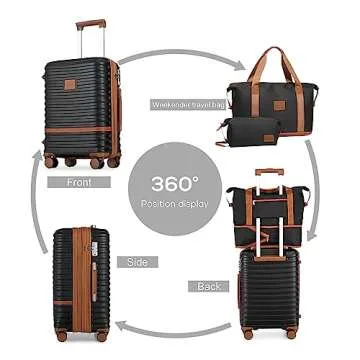 Joyway Expandable Luggage Set with Spinner Wheels