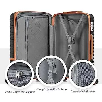 Joyway Expandable Luggage Set with Spinner Wheels