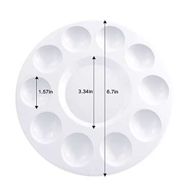 WNATN Paint Tray Palette,60pcs Paint Trays for Kids,Plastic Paint Pallet or Pupils to Painting,DIY Craft,Play Party at Home,Kindergarten or School