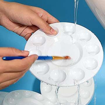 WNATN Paint Tray Palette,60pcs Paint Trays for Kids,Plastic Paint Pallet or Pupils to Painting,DIY Craft,Play Party at Home,Kindergarten or School