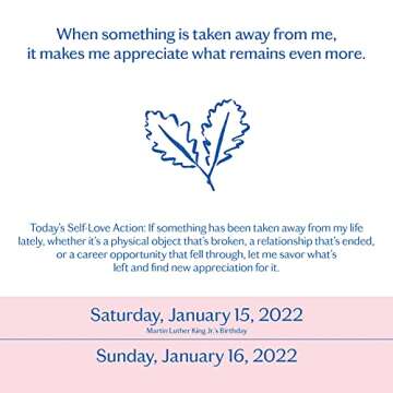 A Year of Self-Love Page-A-Day Calendar 2022: Daily Affirmations and Actions for Self-Compassion and Self Worth.