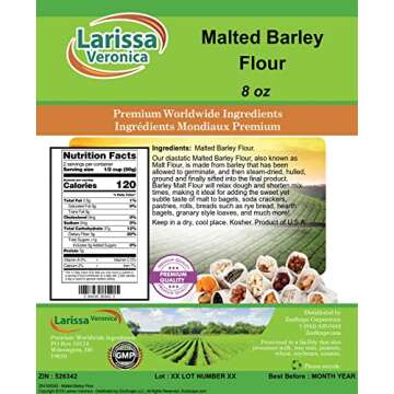 Malted Barley Flour (8 oz, ZIN: 526342) - 3 Pack
