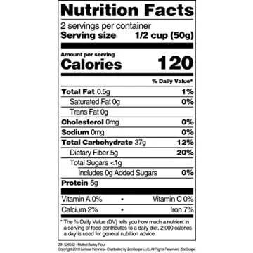 Malted Barley Flour 8 oz Premium Baking Ingredient