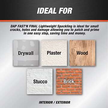 DAP Fast'N Final 1 Gallon Lightweight Spackling - Quick Repairs