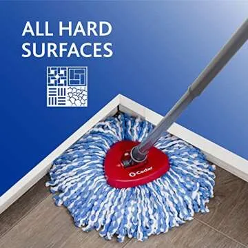 O-Cedar EasyWring Spin Mop Microfiber Refill, Blue