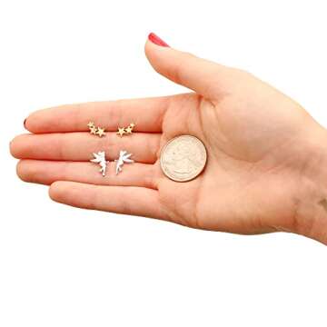 Disney Tinkerbell Earrings 2 Pair Set for Women