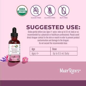 Vegan Women's Wellness Drops for Menstrual Support Organic