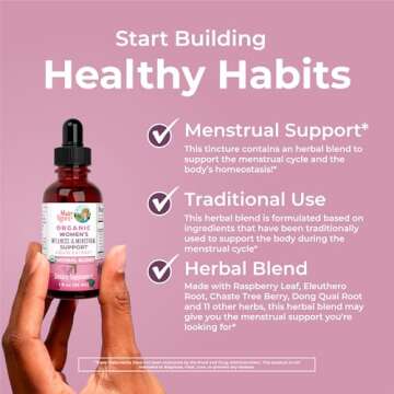 Vegan Women's Wellness Drops for Menstrual Support Organic