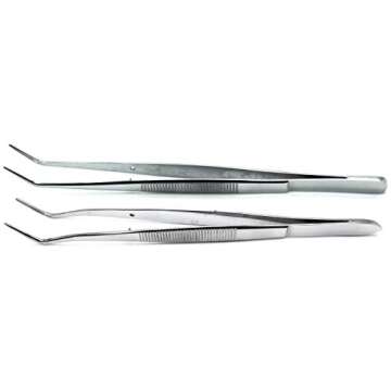 Tweezer College Meriam 16cm Serrated Tip Dressing Cotton Pliers Diagnostic Dental 2 Pcs Instruments