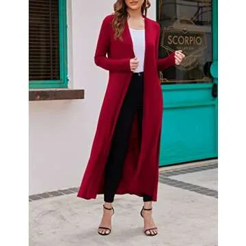 Lightweight Long Sleeve Maxi Duster with Pockets