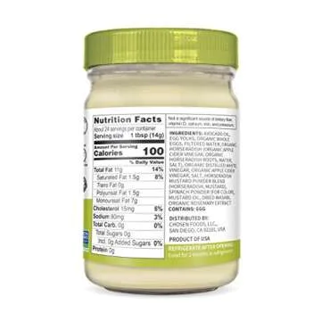 Chosen Foods Wasabi Mayo 12oz - Non-GMO & Gluten-Free