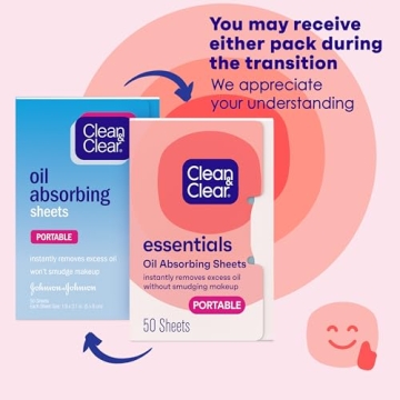 Clean & Clear Oil Absorbing Blotting Sheets Portable 3 Pack