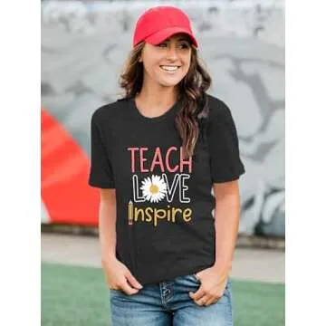 Inspiring Teacher Graphic Tee for Women - Family Theme
