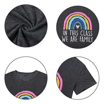 Inspiring Teacher Graphic Tee for Women - Family Theme