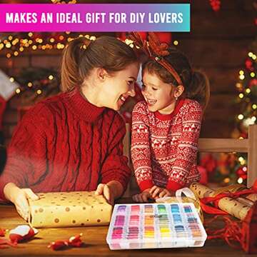 108-Color Embroidery Floss Kit with DMC Color Coding