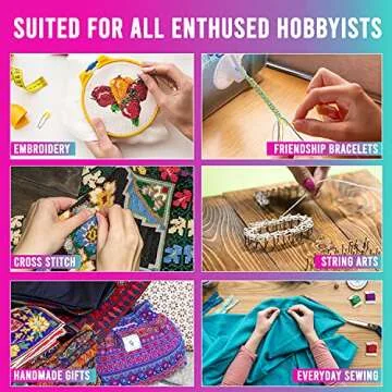 108-Color Embroidery Floss Kit with DMC Color Coding