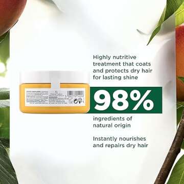 Klorane Nourishing 2-in-1 Mask with Mango, Deep Conditioning and Overnight Treatment for Dry Hair, P...